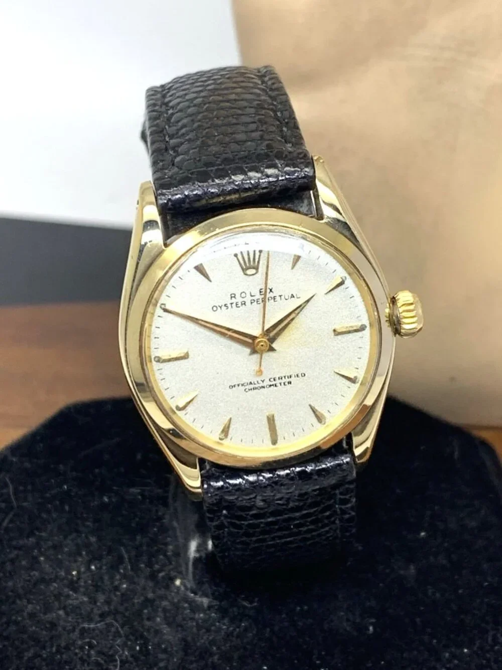 Rolex Oyster Perpetual Women's Watch 6548 Swiss Automatic 14k Gold Case 30mm